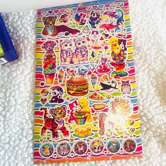 NWT Lisa Frank Coloring & Activity Set with Fold Out Storage Case + 600 Stickers - Picture 13 of 16